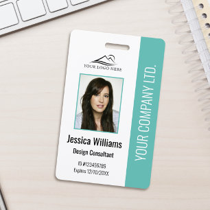 Personalisierter moderner Firmenmitarbeiter Aquama Ausweis