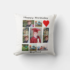 Personalisierter, moderner Geburtstag 11 FotoColla Kissen