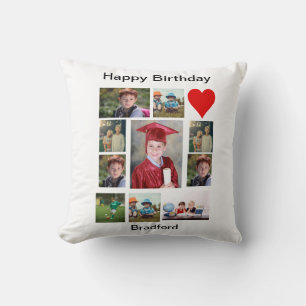 Personalisierter, moderner Geburtstag 11 FotoColla Kissen