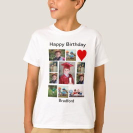 Personalisierter, moderner Geburtstag 11 FotoColla T-Shirt