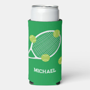 Personalisierter, moderner Green Tennis Racket Bal Selters Dosenkühler