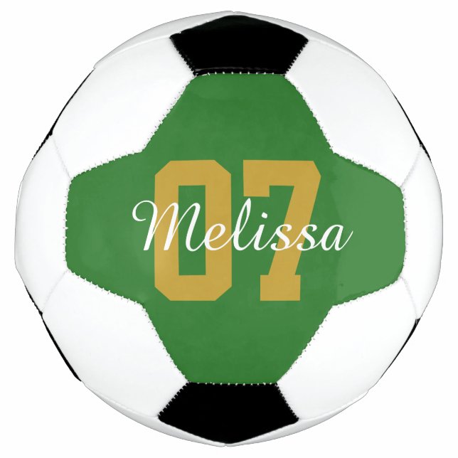 Personalisierter moderner grüner Fußballball Fußball (Vorderseite)