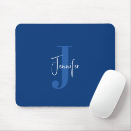 Personalisierter moderner Name & Anfangsbuchstabe Mousepad