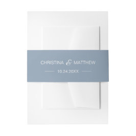 Personalisierter moderner NAME Dusty Blue Pink Wed Einladungsbanderole