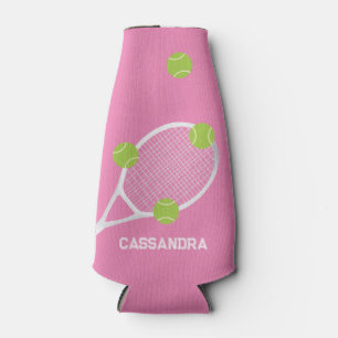Personalisierter, moderner Pink Tennis Racket Ball Flaschenkühler