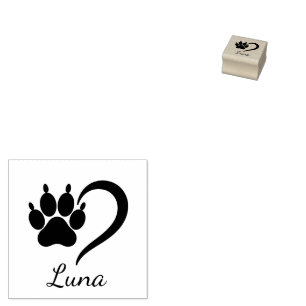 Personalisierter moderner trendiger Hunde-Pfotenab Gummistempel