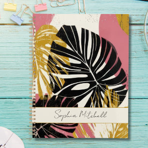 Personalisierter moderner tropischer Boho-Monstera Planer