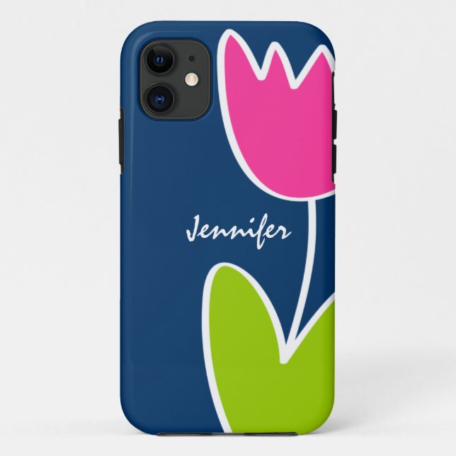Personalisierter moderner Tulpe iPhone 5/5S Fall Case-Mate iPhone Hülle (Rückseite)