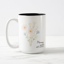 Personalisierter Mommy Est. Tasse mit Pastel-Wildb