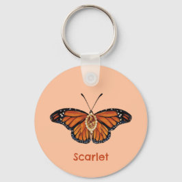 Personalisierter Monarch Butterfly im November Schlüsselanhänger