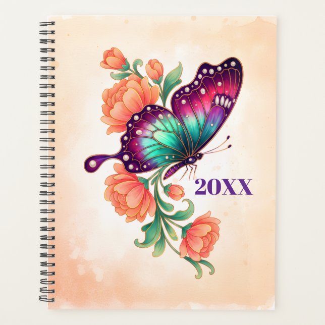 Personalisierter Monarch-Schmetterling 2026 Planer (Vorderseite)