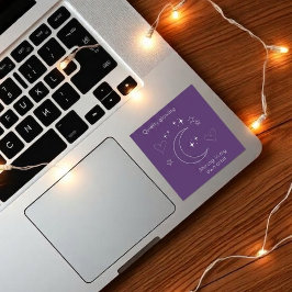 Personalisierter Mond- und Sternen-Laptop-Aufklebe Aufkleber