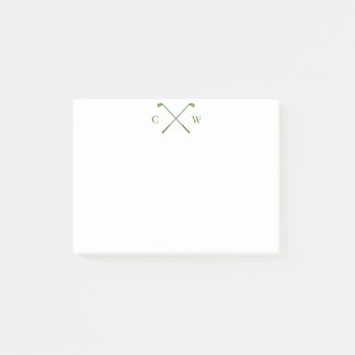 Personalisierter Mongram Green Golf Club Postit Post-it Klebezettel