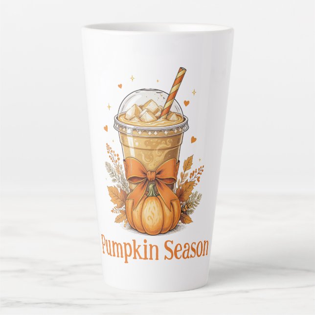 Personalisierter Mongram Herbst-Pumpkaffee Milchtasse (Vorderseite)