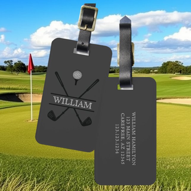 Personalisierter Monogram Cross Club Gepäckanhänger (Von Creator hochgeladen)