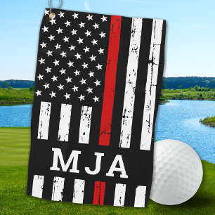 Personalisierter Monogram Firefighter mit dünner r Golfhandtuch
