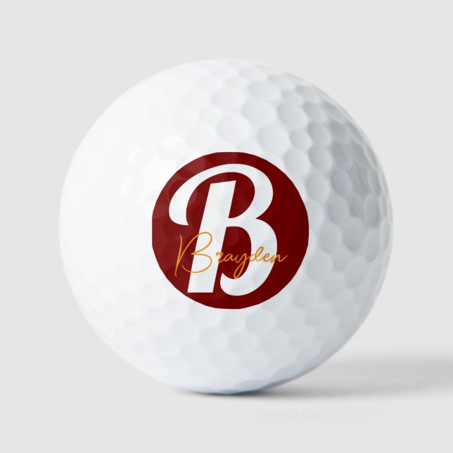 Personalisierter Monogram-Golfball Golfball (Vorderseite)