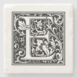 Personalisierter Monogram Letter E Wedday Steinuntersetzer