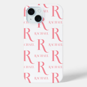 Personalisierter Monogram Name Minimal Stilvoll ro Case-Mate iPhone Hülle