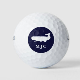 Personalisierter Monogram Nautical Navy Blue Class Golfball