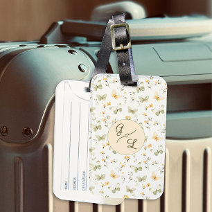 Personalisierter Monogram Spring Butterfly Gepäckanhänger