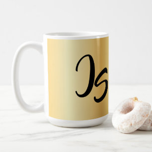 Personalisierter Monogram Trendy Design Gold-Erfol Kaffeetasse