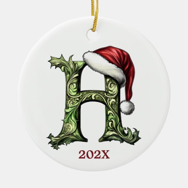 Personalisierter Monogram Weihnachtsschmuck (Vorne)