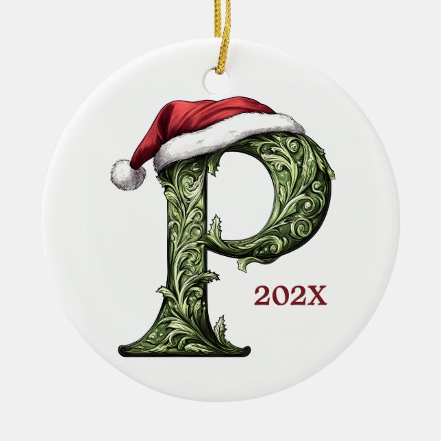 Personalisierter Monogram Weihnachtsschmuck (Vorne)