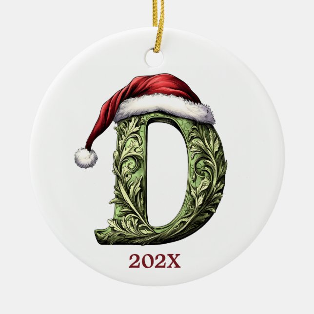 Personalisierter Monogram Weihnachtsschmuck (Vorne)