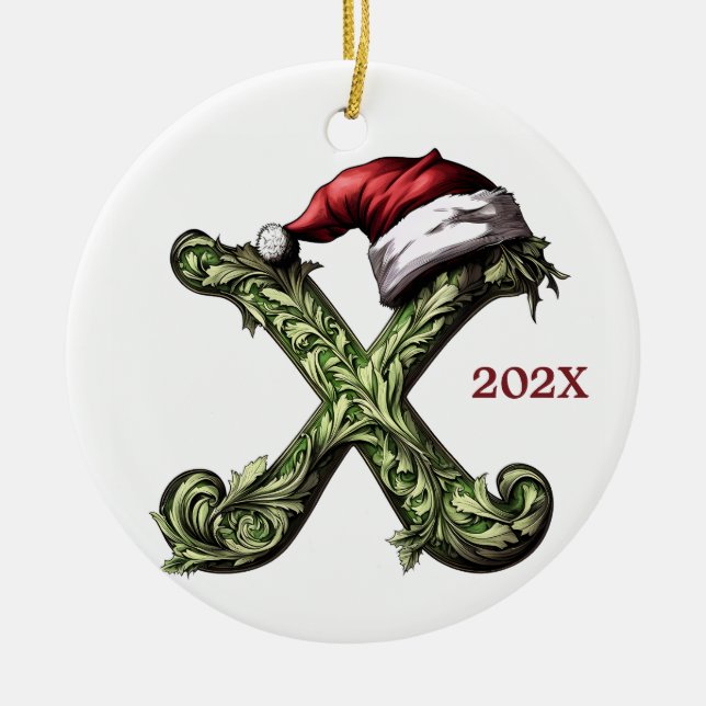 Personalisierter Monogram Weihnachtsschmuck (Vorne)