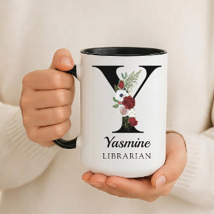 Personalisierter Monogramm-Alphabet-Becher für Bib Tasse