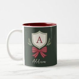 Personalisierter Monogramm Anfangsbuchstabe Name S Zweifarbige Tasse