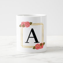 Personalisierter Monogramm Buchstabe A mit goldene