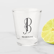 Personalisierter Monogramm Buchstabe B mit Nachnam