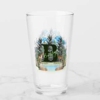 Personalisierter Monogramm-Buchstaben B Glas