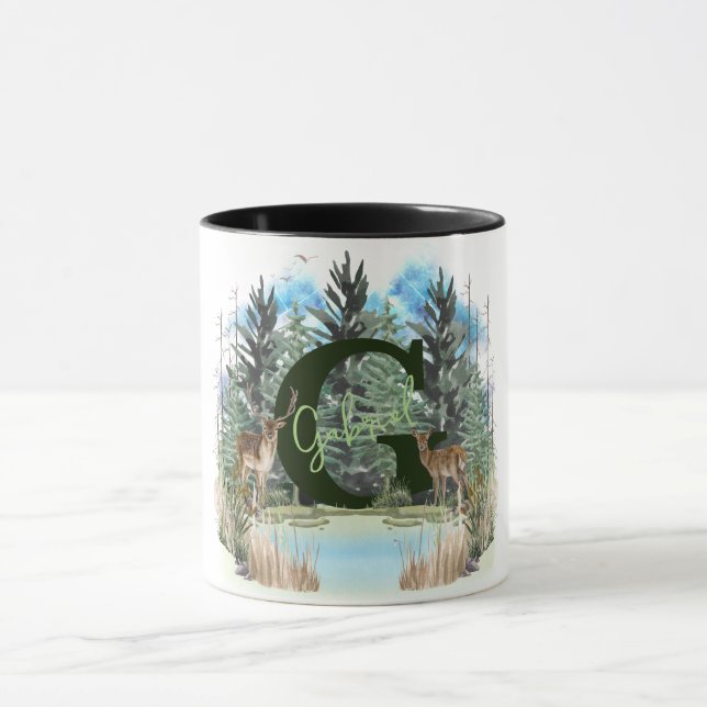 Personalisierter Monogramm-Buchstaben G Tasse (Zentrum)