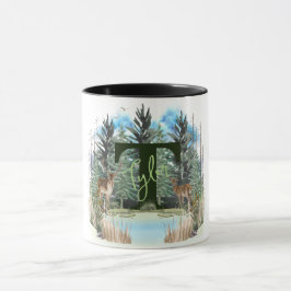 Personalisierter Monogramm-Buchstaben T Tasse