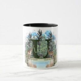 Personalisierter Monogramm-Buchstaben U Tasse
