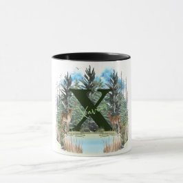 Personalisierter Monogramm-Buchstaben X Tasse