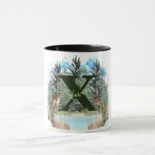 Personalisierter Monogramm-Buchstaben X Tasse