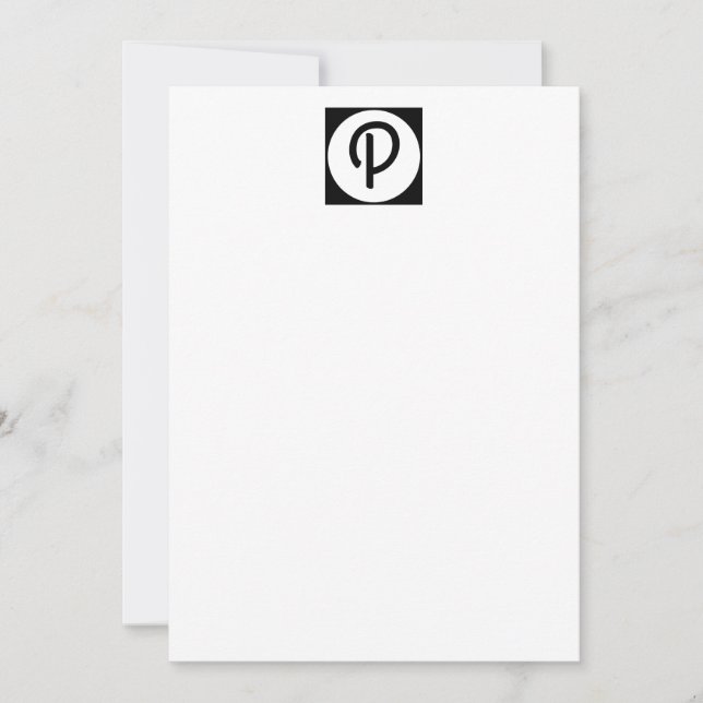 Personalisierter Monogramm-Editor Dankeskarte (Vorderseite)