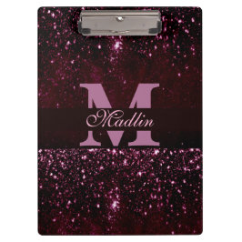 personalisierter Monogramm-Glitzer Klemmbrett