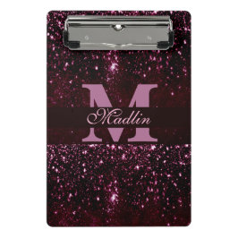 personalisierter Monogramm-Glitzer Mini Klemmbrett