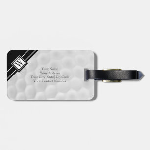 Personalisierter Monogramm-Golf-Ball-Gepäck-Umbau Gepäckanhänger
