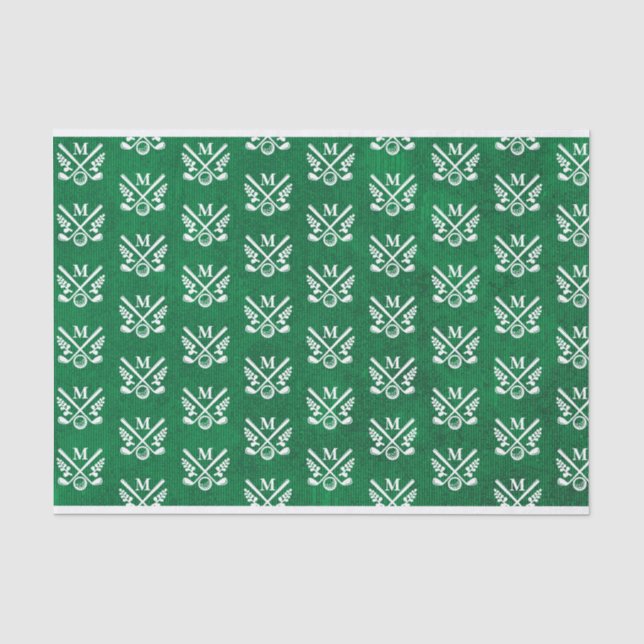 Personalisierter Monogramm-Golf Seidenpapier (Vorderseite)