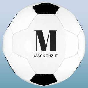Personalisierter Monogramm-Initial-Name Fußball