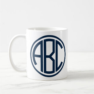 Personalisierter Monogramm-Keramik-Kaffeebecher Kaffeetasse