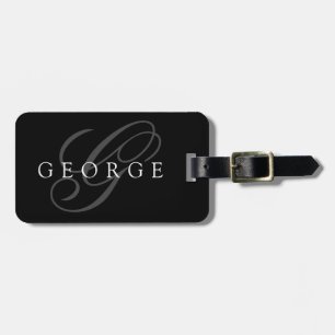 Personalisierter Monogramm-Name Anfangsbuchstabe Gepäckanhänger