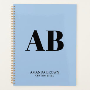 Personalisierter Monogramm-Name Benutzerdefinierte Planer