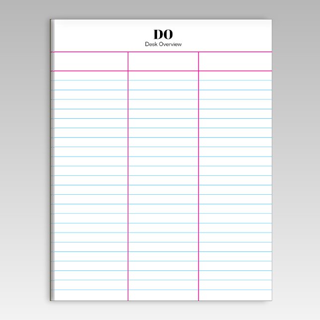 Personalisierter Monogramm Name Drei Spalten Edito Notizblock (Von Creator hochgeladen)